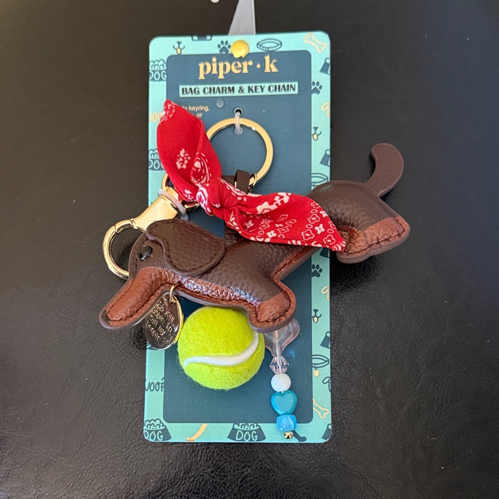 Piper K Dachshund Bag Charm.  Brand new!
